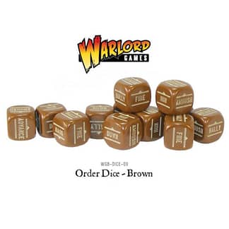 Warlord Games WGB-DICE-09 Bolt Action Brown Orders Dice