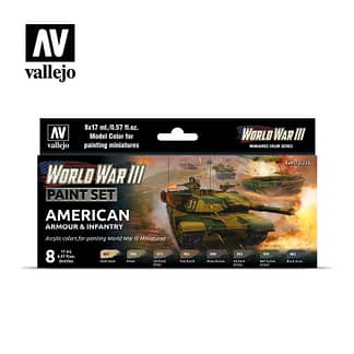 Vallejo Model Color 70220 WWIII American Armour and Infantry Set