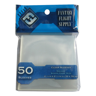 FFG FFS65 Square Board Game Sleeves Light Blue