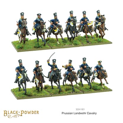 Warlord 302411801 Black Powder Prussian Landwehr Cavalry