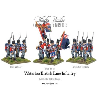 Warlord WGN-BR-12 Black Powder Waterloo British Line Infantry