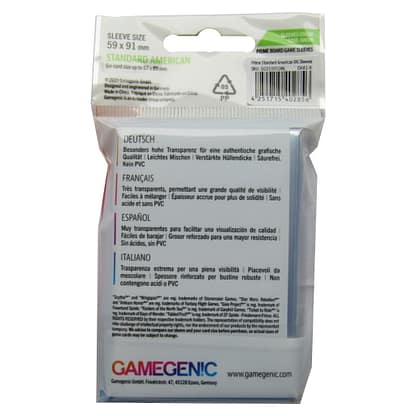 GameGenic GGS10051ML Prime American Standard BG Sleeves - Green