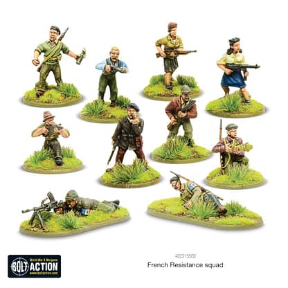 Warlord 402215502 Bolt Action French Resistance Squad